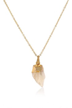 925 Sterling Silver Citrine Necklace,Rose 925 Sterling Silver Citrine Necklace,Gift for Her - 1