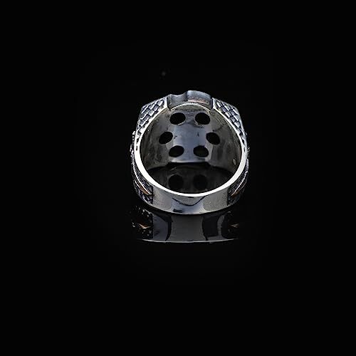 925 Sterling Silver Sapphire Rotating Sword Ring for Men - Sapphire and 925 Sterling Silver Ring - Birthday Gifts - 5