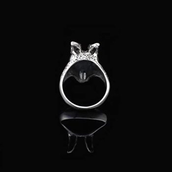 925K Sterling Silver Goat Ring, Goat Skull Ring Men, Biker, Animal Majestic Ram Silver Men Jewelry, Gift for Husband - 6