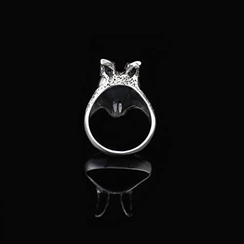 925K Sterling Silver Goat Ring, Goat Skull Ring Men, Biker, Animal Majestic Ram Silver Men Jewelry, Gift for Husband - 6