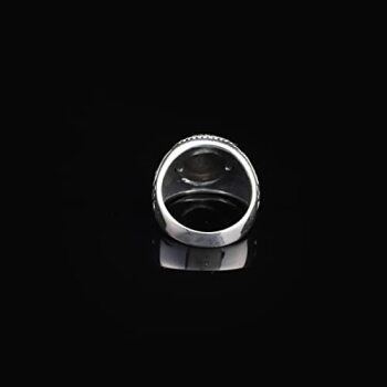 925K Sterling Silver Lion Ring, Lion Signet Ring Men, Oxidized Silver, Wild, Gift for Him - 3