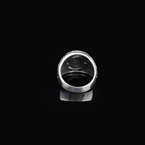 925K Sterling Silver Lion Ring, Lion Signet Ring Men, Oxidized Silver, Wild, Gift for Him - 3