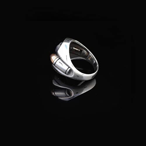 925K Sterling Silver Onyx Ring, Onyx Stone Ring, Natural Black Stone, Bullet, Men Sterling, Gift for Him - 6