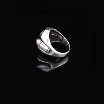 925K Sterling Silver Onyx Ring, Onyx Stone Ring, Natural Black Stone, Bullet, Men Sterling, Gift for Him - 5