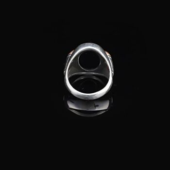 925K Sterling Silver Onyx Ring, Onyx Stone Ring, Natural Black Stone, Bullet, Men Sterling, Gift for Him - 4
