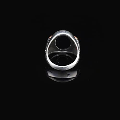 925K Sterling Silver Onyx Ring, Onyx Stone Ring, Natural Black Stone, Bullet, Men Sterling, Gift for Him - 4