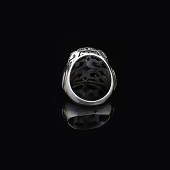 925K Sterling Silver Purple Sapphire Ring,Ottoman,Gemstone Ring for Men,Mens Solitaire, Purple Stone,Gift for Him - 5