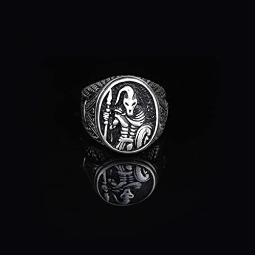 925K Sterling Silver Spartan Ring, Gladiator, Handmade Sterling Silver Men, Mens Signet Ring, Anniversary, Memorial - 6