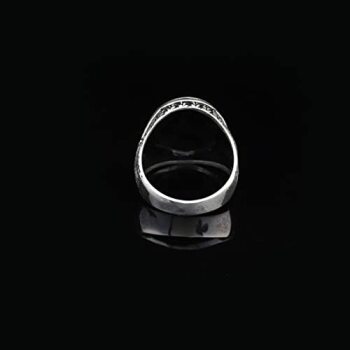 925K Sterling Silver Spartan Ring, Gladiator, Handmade Sterling Silver Men, Mens Signet Ring, Anniversary, Memorial - 3