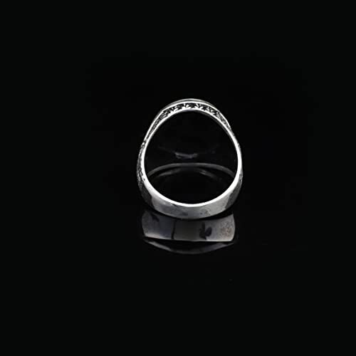 925K Sterling Silver Spartan Ring, Gladiator, Handmade Sterling Silver Men, Mens Signet Ring, Anniversary, Memorial - 3