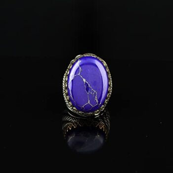 Blue Sapphire Ring Mens, Sapphire Ring Vintage, Ottoman, Men's Jewelry, Gift for Him, 925k Sterling Silver - 7
