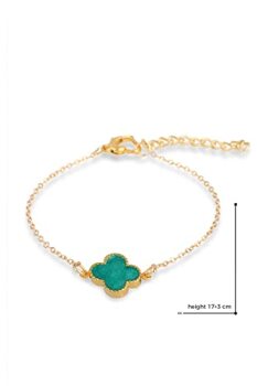 Four Leaf Clover Bracelet,Gold Plated Four Leaf Clover Bracalet,Gift For Her - 3