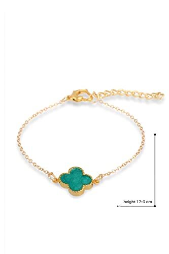 Four Leaf Clover Bracelet,Gold Plated Four Leaf Clover Bracalet,Gift For Her - 3