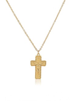 Gold Plated Cross Necklace Women,Cross Necklace Women Silver, Gothic Cross Necklace,Jesus Necklace,Gift for Her - 1